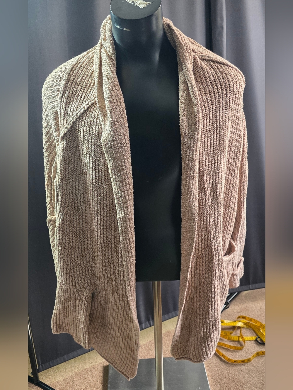 Free People Cozy Open-Front Women's Cardigan Sweater in Taupe Xs/s